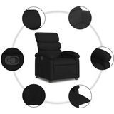 vidaXL Naslanjač iz črnega blaga | Shoptok.si
