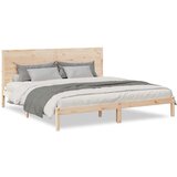 vidaXL Daljši posteljni okvir brez vzmetnice 200x210 cm trden les, (21369132) | Shoptok.si