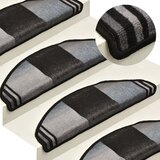 vidaXL Samolepilne preproge za stopnice 15 kos. črne in sive 65x21x4cm | Shoptok.si