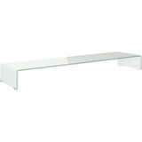 vidaXL Stalak za TV/monitor stakleni bijeli 120 x 30 x 13 cm | shoptok.hr