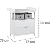 Roba Bela otroška komoda s previjalnim pultom 75x100x87 cm Hamburg – | Shoptok.si