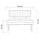 Hanah home trpezarijska klupa vina bank dark blue atlantic | ePonuda.com
