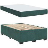  Posteljni okvir z vzmetnico Temno zelena 120 x 190 cm Žamet | Shoptok.si
