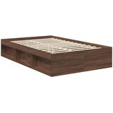  Krevetna konstrukcija s uzglavljem Smeđi hrast 120 x 190 cm | shoptok.hr
