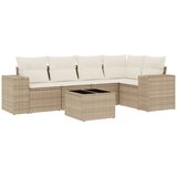  6-dijelni set vrtnih sofa s jastucima bež od poliratana | shoptok.hr