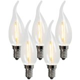 LUEDD Set 5 E14 LED žarnic z žarilno nitko BXS35 1W 100LM 2200K | Shoptok.si