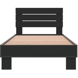  Okvir kreveta crni 90 x 200 cm konstruirano drvo i metal | shoptok.hr