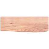  Stenska polica svetlo rjava 60x20x6 cm trdna hrastovina | Shoptok.si