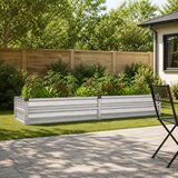  Povišeni vrtni krevet Srebrna 160 x 40 x 24 cm cinkani | shoptok.hr