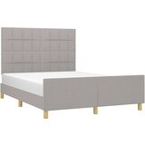  Posteljni okvir z vzglavjem svetlo siv 140x200 cm blago, (20906188) | Shoptok.si