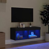 TV ormarići s LED svjetlima 2 kom crni 80x30x30 cm | Eponuda.ba
