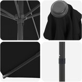  Vrtni suncobran 300 x 300 cm Poliester Pravokutni Crna | Shoptok.si