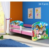  Otroška postelja ACMA z motivom, bočna roza 160x80 cm 34 Farm | Shoptok.si