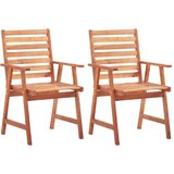 Maison Chic Zunanji Jedilni stoli - Vzorci stoli 2 kosa trden akacijev les A2083, (22030587) | Shoptok.si