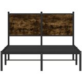 vidaXL Metalni okvir kreveta s uzglavljem boja hrasta 120 x 190 cm | shoptok.hr