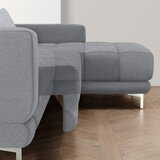 XORA KOTNA SEDEŽNA GARNITURA, tkanina siva | Shoptok.si