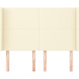  Uzglavlje s ušima krem 147x16x118/128 cm od umjetne kože | shoptok.hr