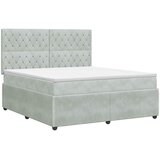  Boxspring krevet s madracem Svjetlosiva 140 x 200 cm Baršun | shoptok.hr