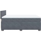 vidaXL Krevet s oprugama i madracem tamnosivi 140x200 cm baršunasti | shoptok.hr
