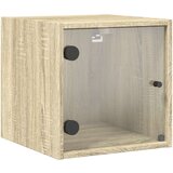  Noćni ormarići staklena vrata 2 kom boja hrasta 35x37x35 cm | shoptok.hr