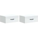  Noćni ormarić za montažu na zid 2 pcs Bijela 49 x 34 5 x 20 cm | shoptok.hr