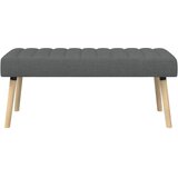  Klupa s utorima Tamnosiva 110 x 40 x 46 cm Tkanina | Eponuda.com