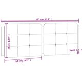  Jastuk za uzglavlje Zadar bijeli 137 cm od umjetne kože | shoptok.hr