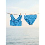 Reserved Dvodijelni kupaći kostim s volanom - plava Cijene