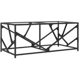  Stolić s prozirnom staklenom površinom 98,5x50x41 cm čelik | shoptok.hr