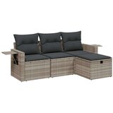  4-dijelni set vrtnih sofa s jastucima svijetlosivi poliratan | shoptok.hr