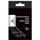 Gembird Džek AV 3.5mm 4-pin, kabl Jack AV 3.5mm male - 3x RC | Eponuda.com