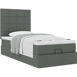vidaXL Otomanski okvir kreveta s madraca tamnosivi 80x200cm od tkanine | shoptok.hr