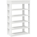  Stalak za cipele bijeli 60x30x98 cm izrađeno drvo | shoptok.hr