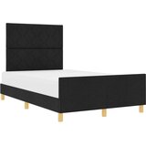 vidaXL Črn tkaninski okvir postelje 120x190 cm | Shoptok.si