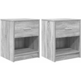 vidaXL Nočne omarice 2 kosa s predalom sive sonoma 40x34x50 cm, (5000298671) | Shoptok.si