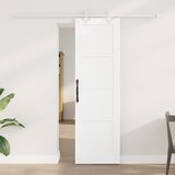 vidaXL Drsna vrata s kompletom železnine Bela 61x198,5 cm Trdi les idr., Notranja vrata 'ORKDAL'Bela 61x198,5x4 cm Trdi les idr. | Shoptok.si
