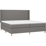  Box spring s madracem LED tamnosivi 200x200 cm tkanina | shoptok.hr