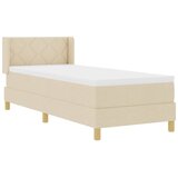 Krevet s opruga kutije s uzglavljem Krema 200 x 80 cm tkanina | Eponuda.ba