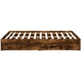  Posteljni okvir s predali dimljen hrast 135x190 cm inž. les | Shoptok.si