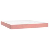 vidaXL Vzmetnica z žepkasto vzmetjo roza 160x200x20 cm žamet | Shoptok.si