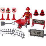 Vatrogasno vozilo sa figurom vatrogasca i rekvizitima - crveni | Shoptok.si