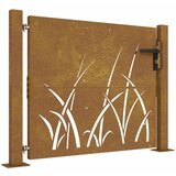  Vrtna vrata 100x100 cm Corten čelik dizajn s travom | shoptok.hr