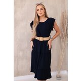 Kesi Włoski Dress with frills navy blue | Shoptok.si