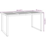  Vrtna garnitura - 7-dijelni vrtni blagovaonski set od bagremovog drva i metala - Crna Dužina stola 160 cm 6 Dužina stola 160 cm | shoptok.hr