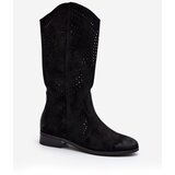 Kesi Mid-calf openwork boots black Kleorelia | shoptok.hr