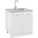  Kuhinjski sudoper s cjedilom srebrni 800 x 600 x 155 mm čelični | shoptok.hr