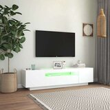 vidaXL tv ormarić s led svjetlima bijeli 160 x 35 x 40 cm | shoptok.hr