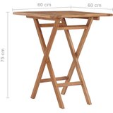  Sklopivi vrtni stol 60 x 60 x 75 cm od masivne tikovine | shoptok.hr