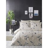 Feather CreamGrey Ranforce Super King Quilt Cover Set (EU) (IT) | Eponuda.com