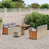  Sjedeća garnitura za vrt 9 kom. 8-Broj sjedala Bež 90 x 55 x 71 cm | Shoptok.si